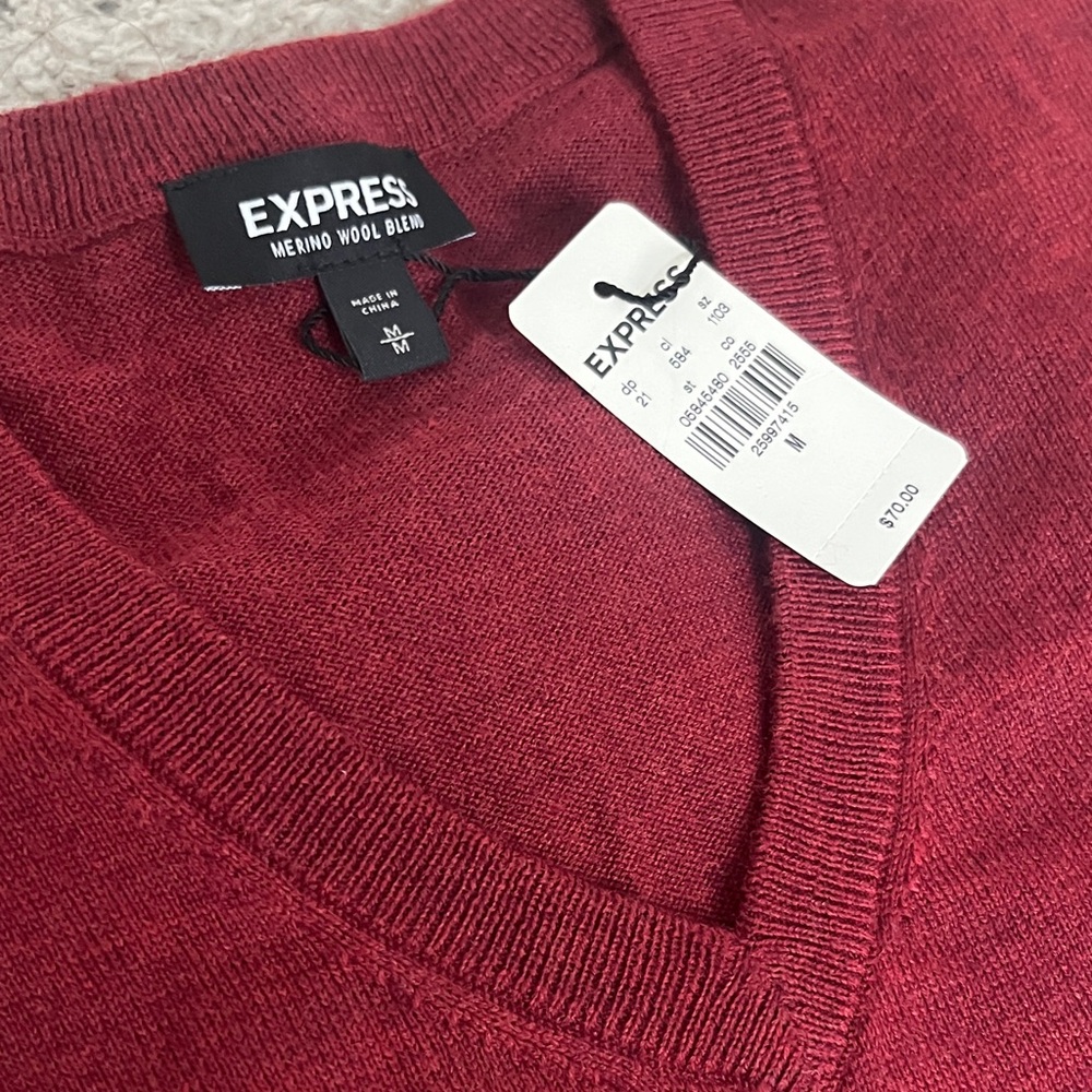 *NWT* Express Merino Blend V-Neck Sweater